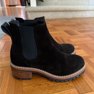 Black suede boots